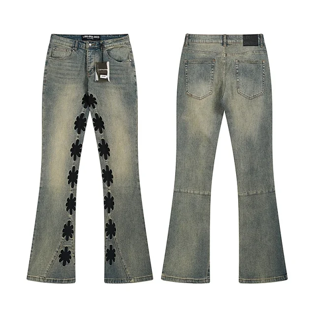 Unbranded Jeans Flared with floral appliqué product detail image 8
