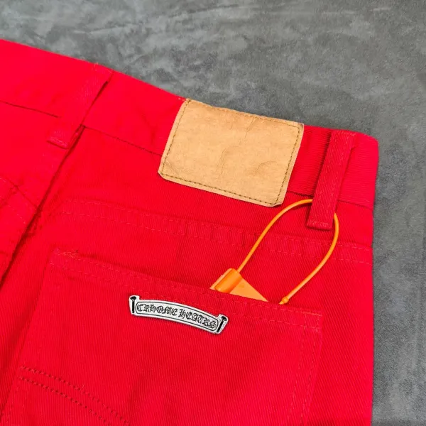 Chrome Hearts x Denim Tears Red Cross-Embroidered Jeans - 19