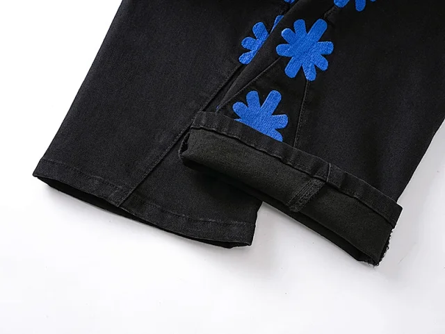 Unbranded Jeans Flared with floral appliqué product detail image 24
