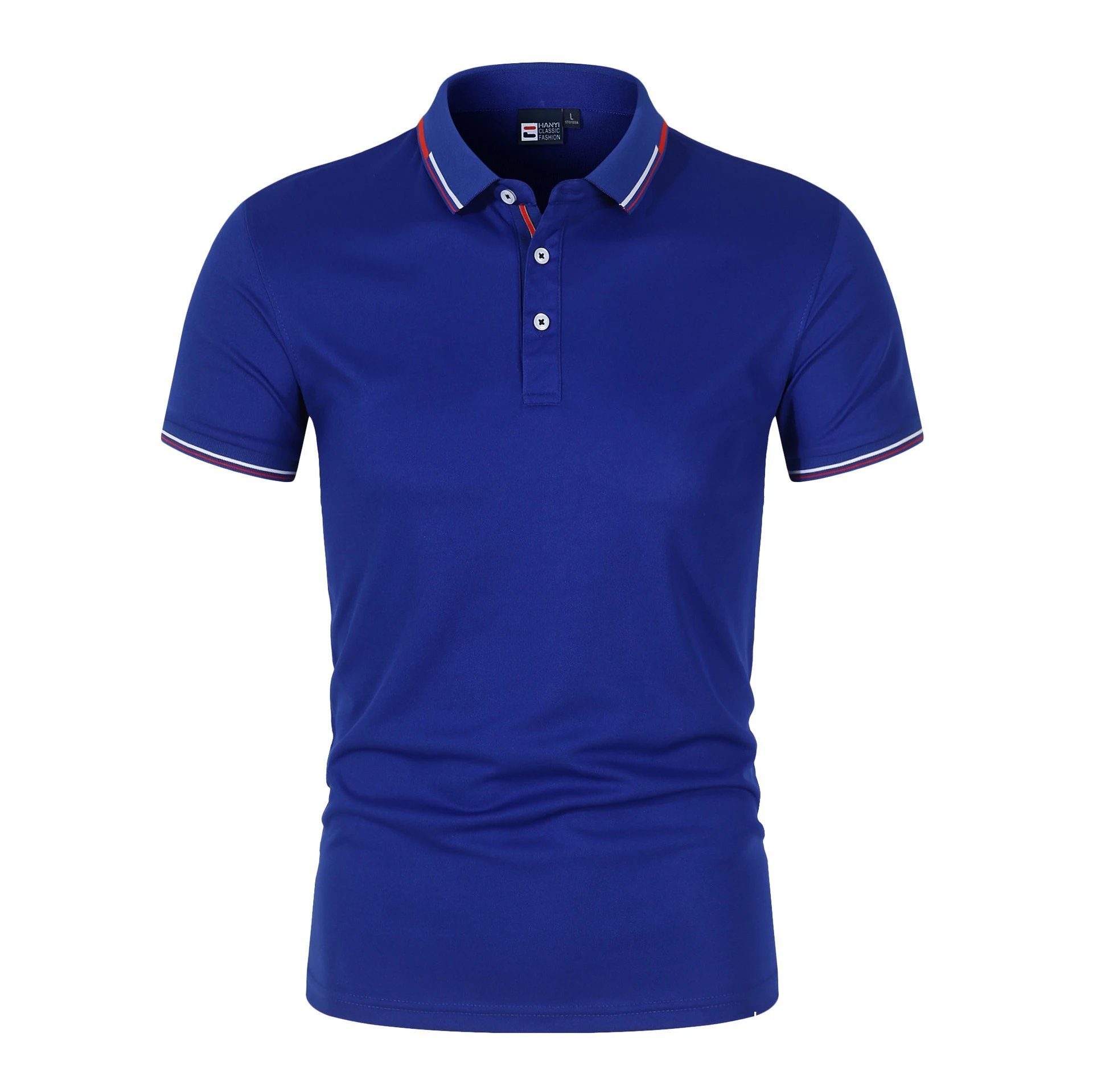 Design HANY Classic Fashion Polo Navy Blue Polo Polo Shirt - 3