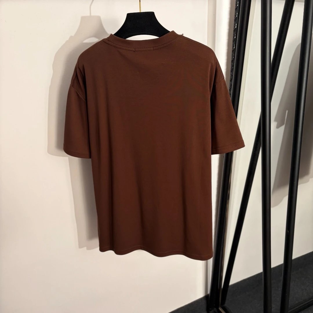 Chanel T-Shirts Short-Sleeve Chain Charm Collar T-Shirt image 4