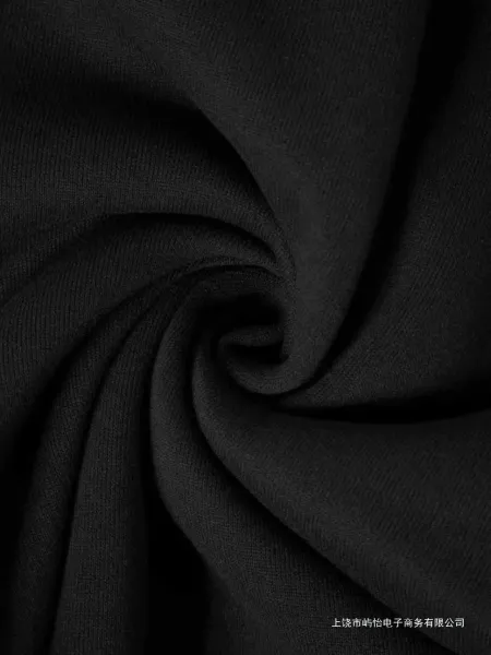 Design Basic Black Fleece-Lined Hoodie and Sweatpants Set - 7