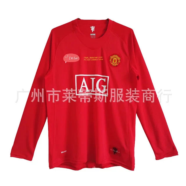 Manchester United Football Jerseys 2007–08 Home Retro Jersey product detail image 10
