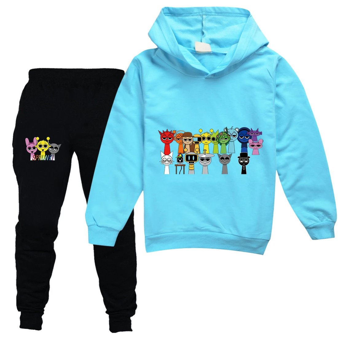 Sprunki Matching Sets Character Graphic Hoodie and Jogger Set image 4