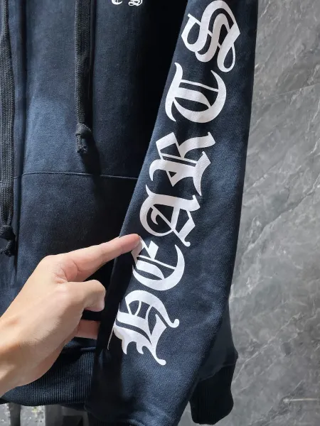 Chrome Hearts Tie-Dye Hoodie Navy - 9