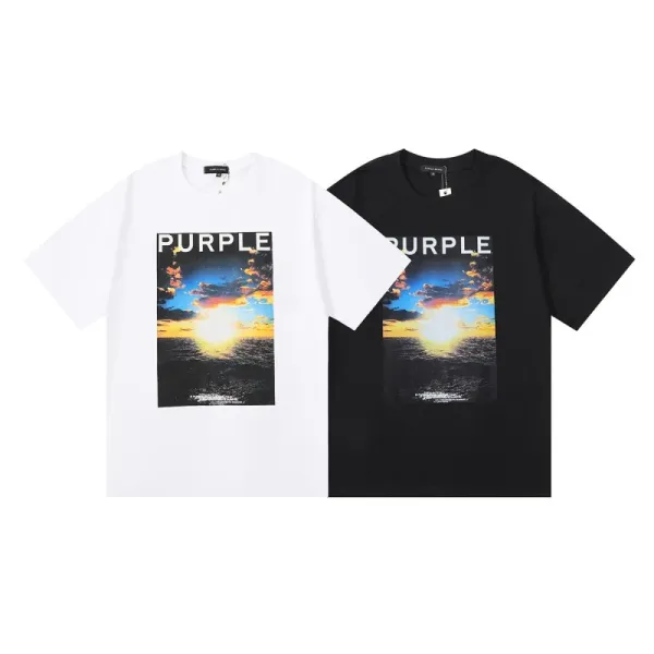 Purple Brand Purple Gang Red Frame Graphic T-Shirt Black - 40