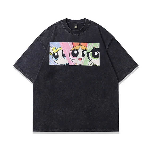 The Powerpuff Girls T-Shirts Oversized Graphic T-Shirt product detail image 3