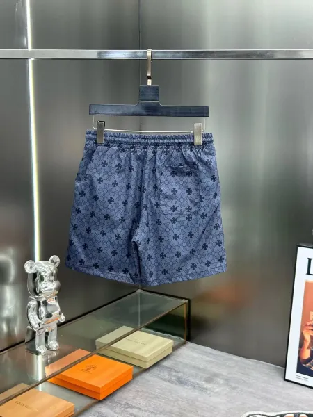 Versace Floral Print Navy Blue Drawstring Shorts - 13