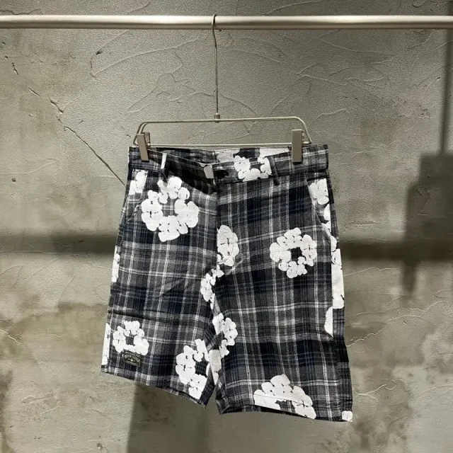 Denim Tears Shirts Plaid floral-print short-sleeve button-up shirt product detail image 20