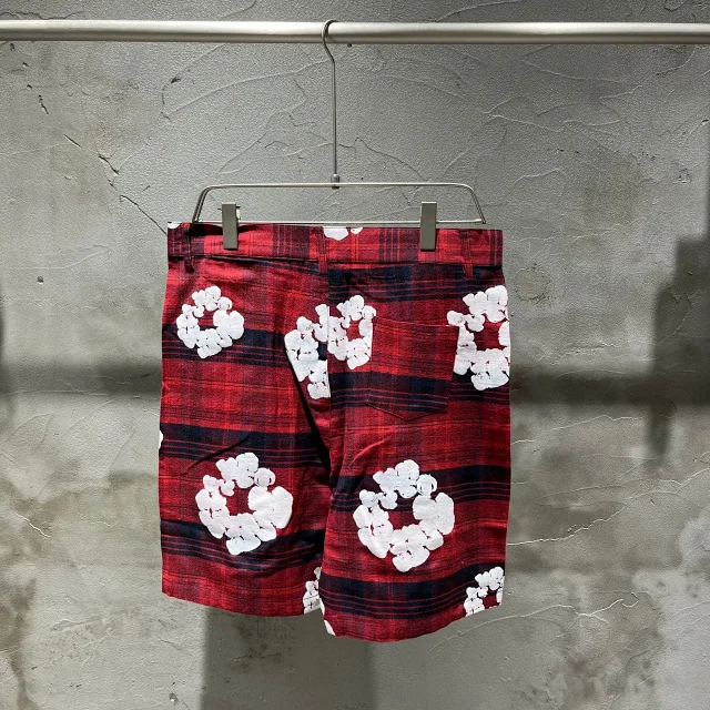Denim Tears Shirts Plaid floral-print short-sleeve button-up shirt product detail image 19