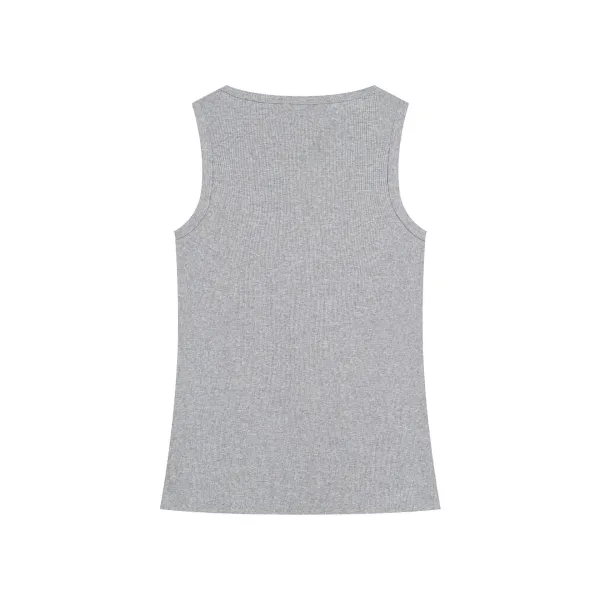 Trapstar Ribbed Tank Top Gray Vest-Top - 10