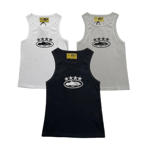 Trapstar Ribbed Tank Top Gray Vest-Top - 29