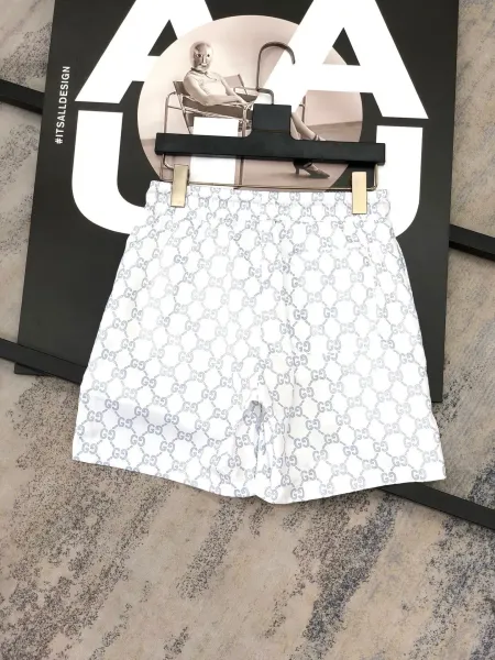 Gucci GG Marmont Print Drawstring Shorts White - 4