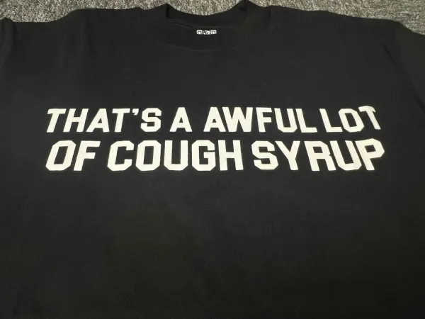 Design Cough Syrup Graphic Print White T-Shirt - 11