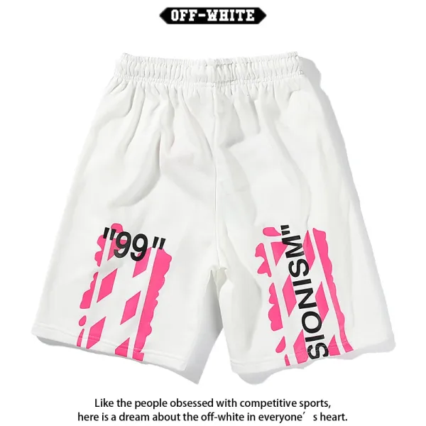 Off-White Circle Logo Drawstring Shorts White - 14