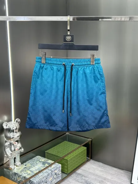 Gucci GG Monogram Print Swim Shorts Lime Green - 5