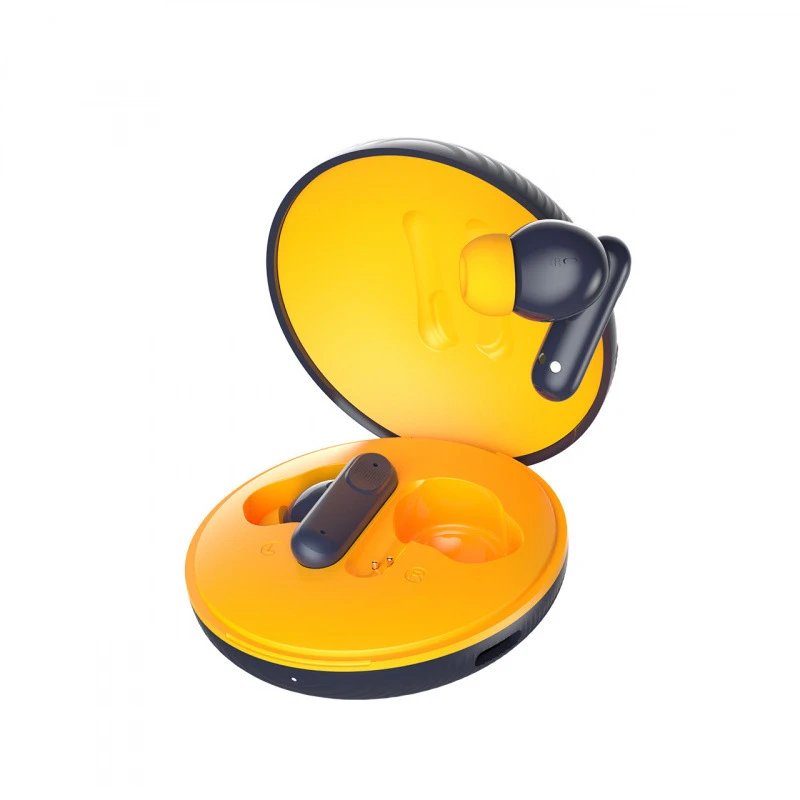 Design TWS Earbuds Orange and Black Wireless Earphones