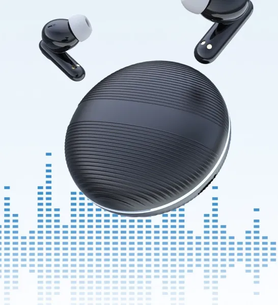 Design TWS Earbuds in Matte Gray with Black Accents - 13