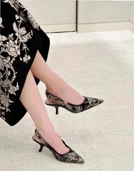 Dior J'Adior Lace Slingback Stilettos Beige - 17