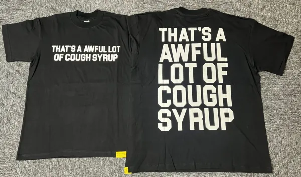 Design Cough Syrup Graphic Print White T-Shirt - 9