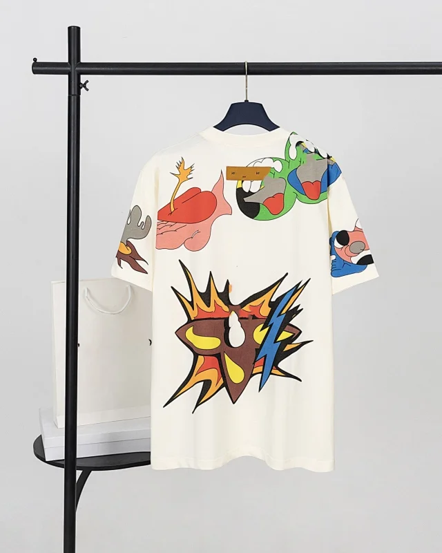 Louis Vuitton T-Shirts Short-Sleeve Graphic Print T-Shirt product detail image 9