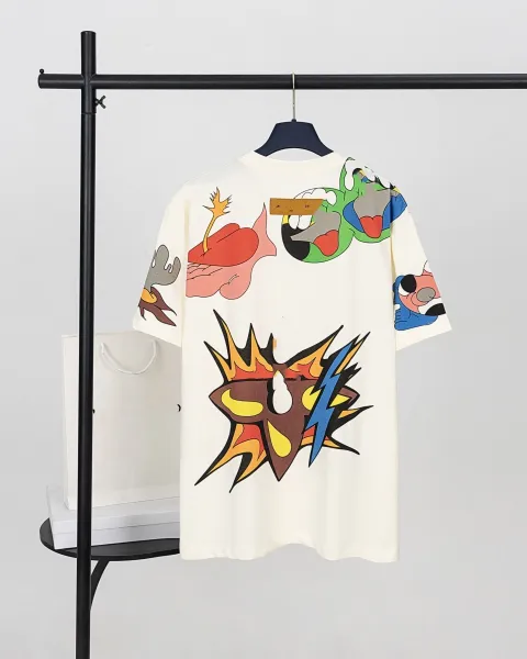 Design Five Heads Graphic White T-Shirt - 10