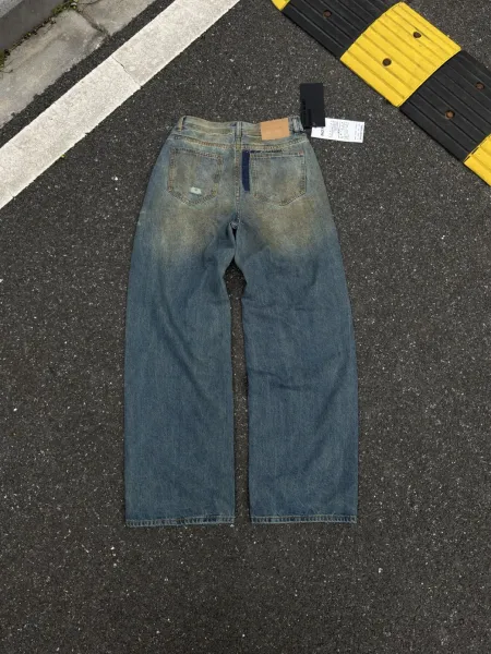 Denim Tears Patchwork Straight-Leg Distressed Jeans - 6