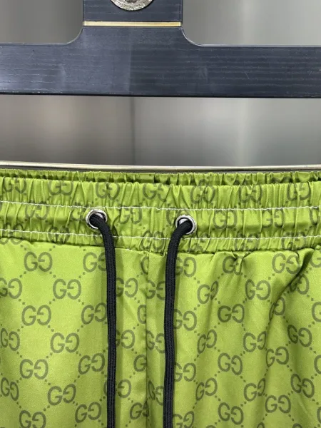 Gucci GG Monogram Print Swim Shorts Lime Green - 25