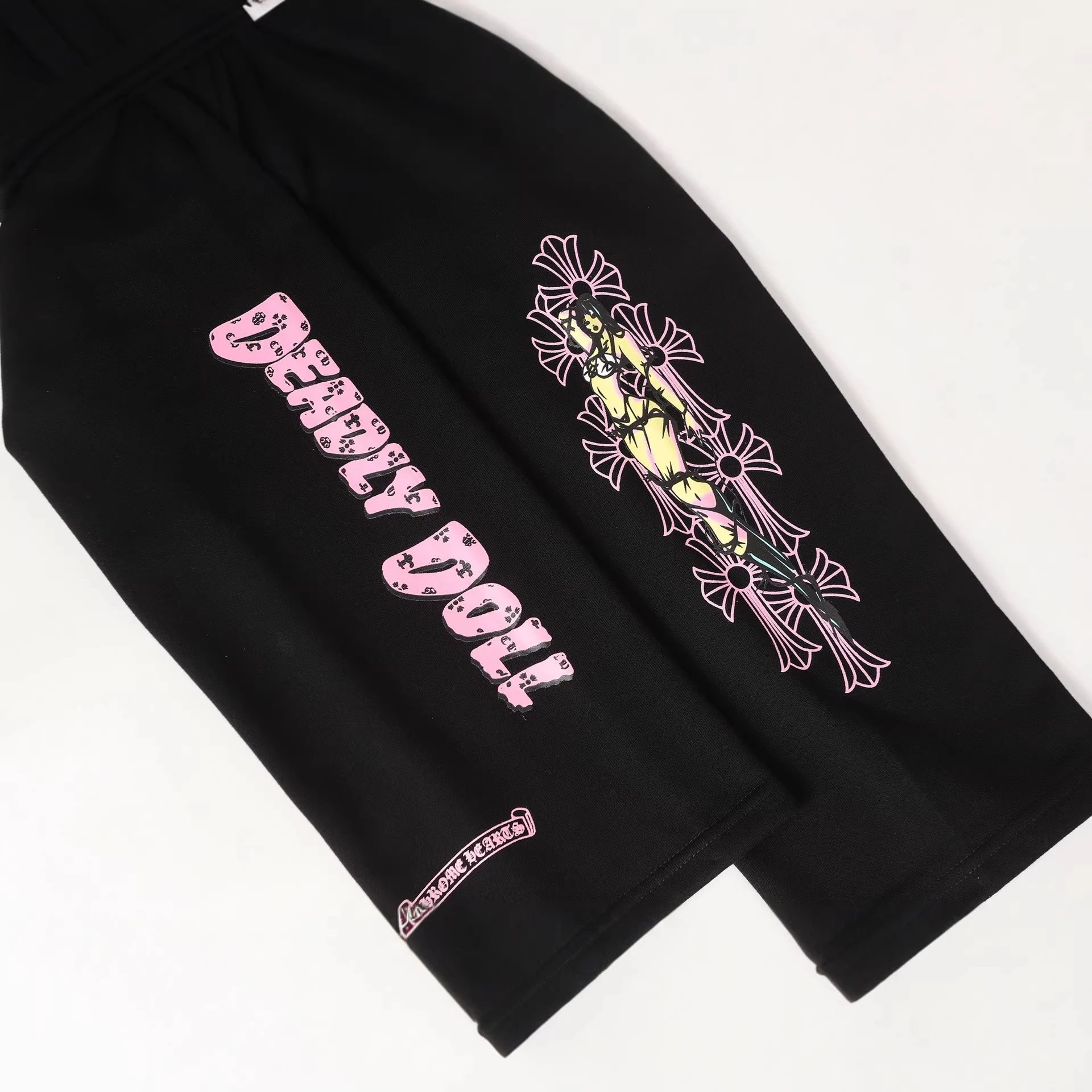 Chrome Hearts Trousers Drawstring wide-leg with cross graphics image 4