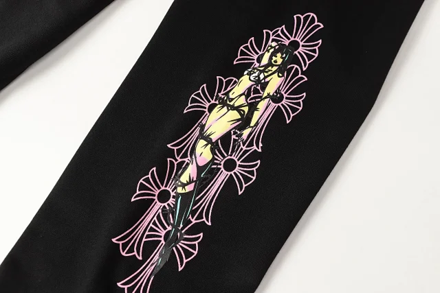 Chrome Hearts Trousers Drawstring wide-leg with cross graphics product detail image 11