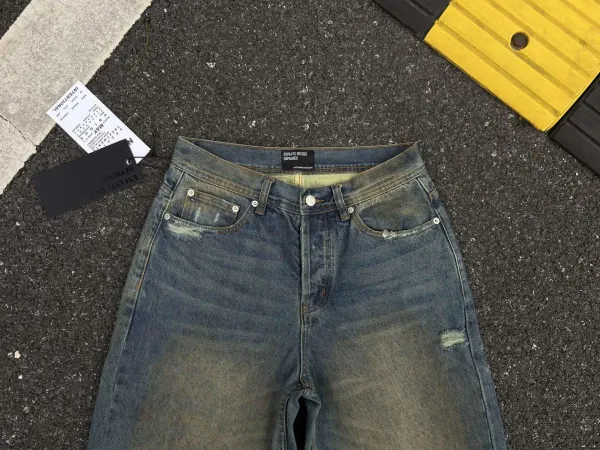 Denim Tears Patchwork Straight-Leg Distressed Jeans - 13