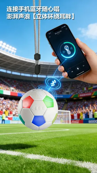 Design LED Light-Up Soccer Ball with Lanyard Orange Multicolor Electronics - 11