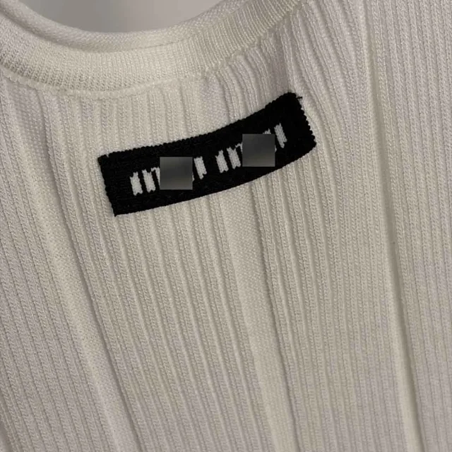 Miu Dresses Ribbed Knit Halter Backless Tiered Dress product detail image 8