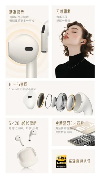 Design KC-T03 Sakura Pink Tws Earbuds - 3
