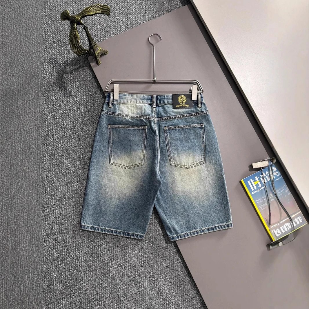 Chrome Hearts Shorts Graphic Distressed Denim image 4