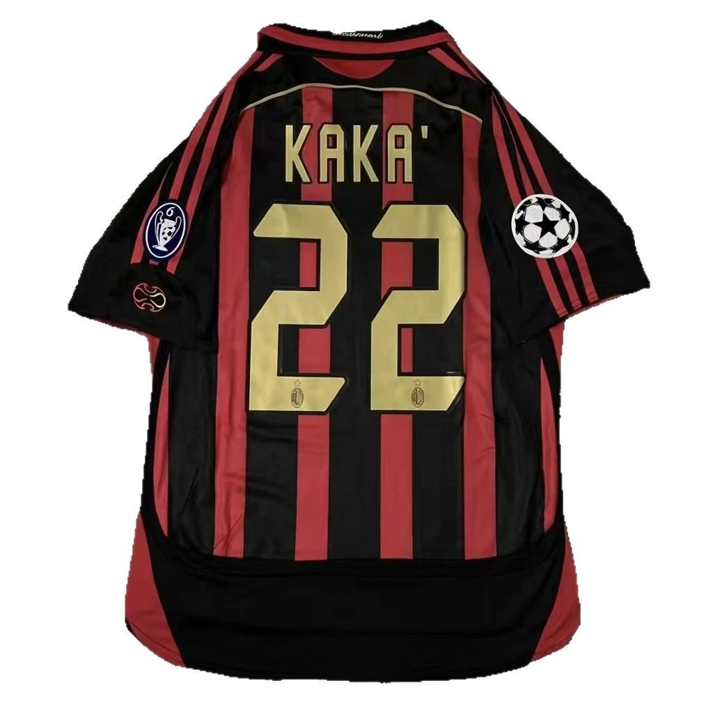 AC Milan Football Jerseys 2006–07 retro home/away player jersey image 5