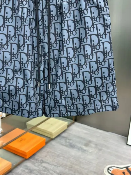Dior Oblique Print Blue and White Shorts - 7