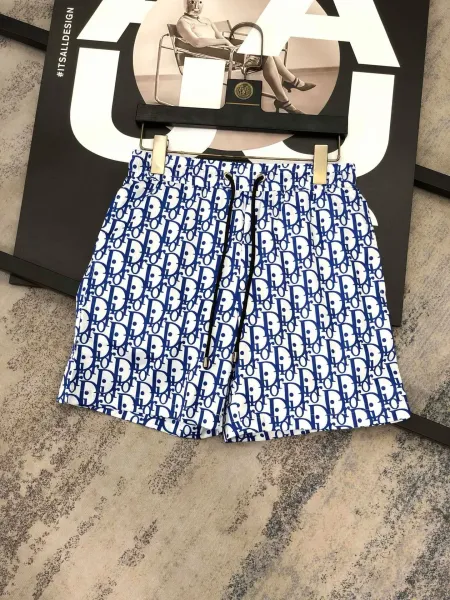 Dior Oblique Print Blue and White Shorts - 18