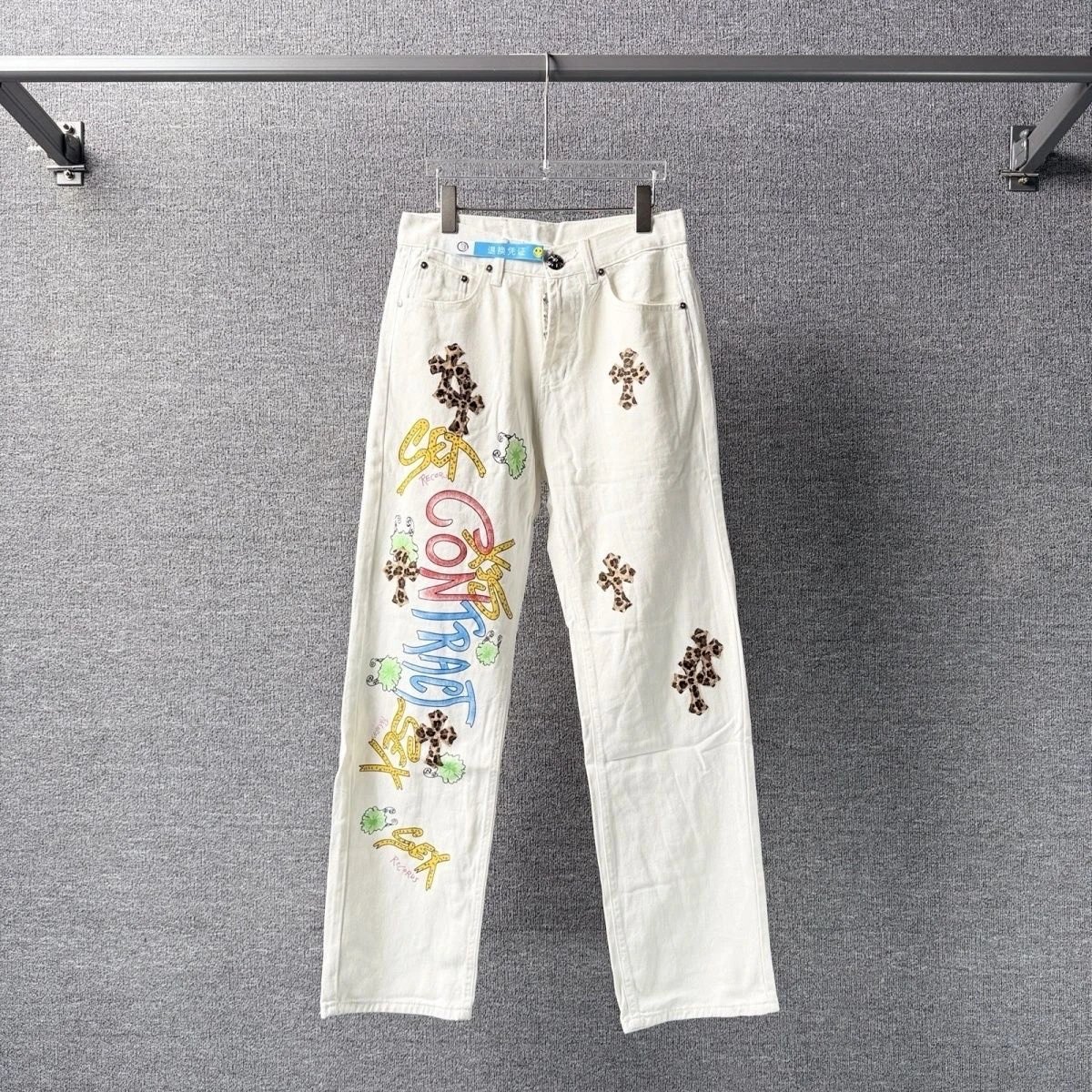 Unbranded Jeans Cross Patch Straight-Leg image 5