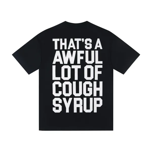 Design Cough Syrup Graphic Print White T-Shirt - 16