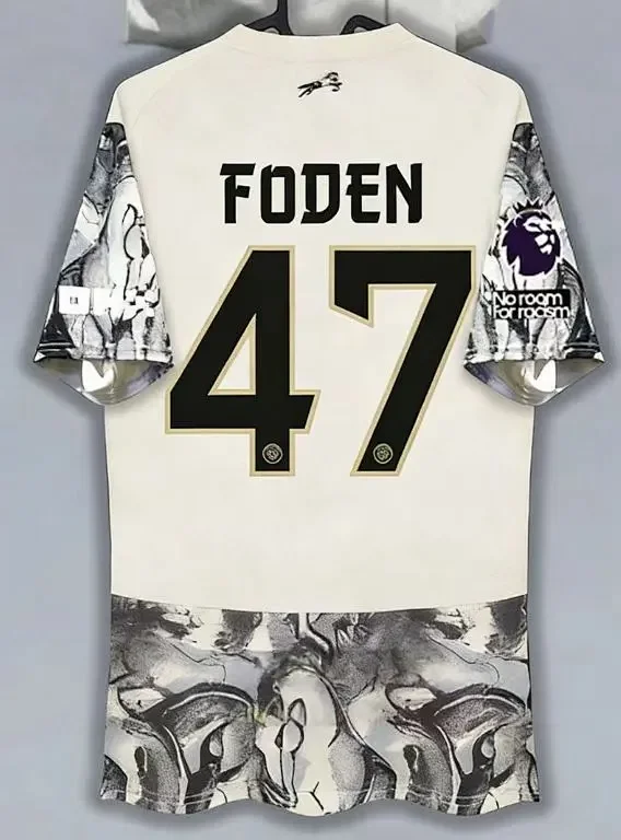 Puma Football Jerseys Cream graphic jersey with player name and number print product detail image 2