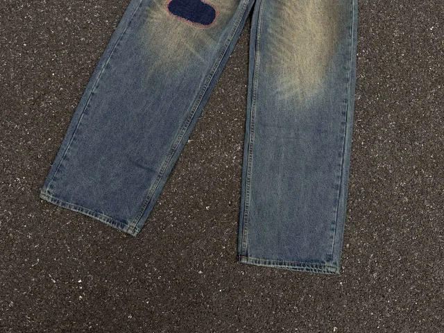 ERD Jeans 07 wide-leg distressed patch product detail image 18