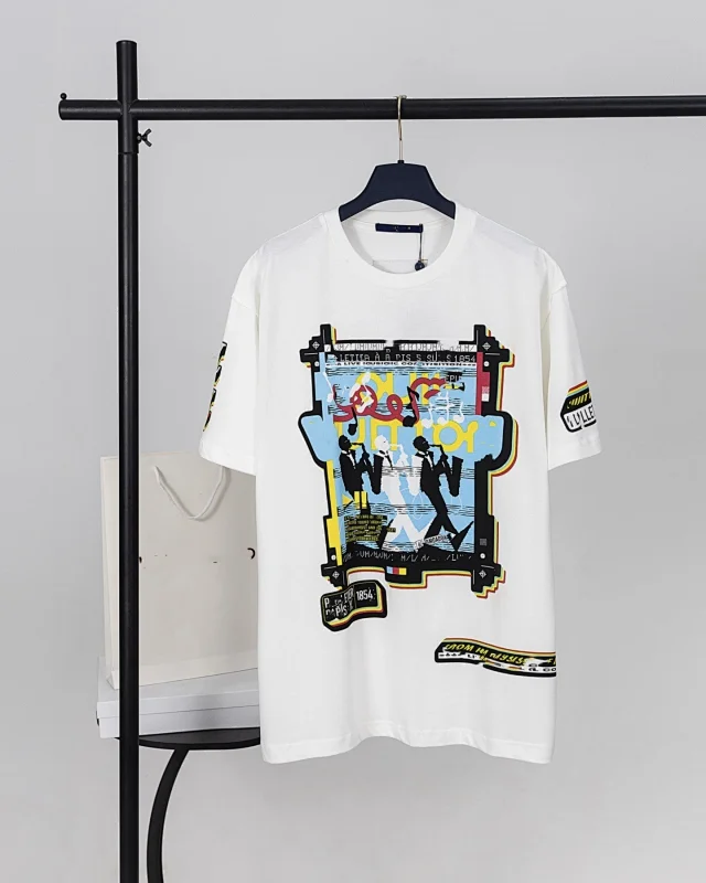 Louis Vuitton T-Shirts Short-Sleeve Graphic Print T-Shirt product detail image 29