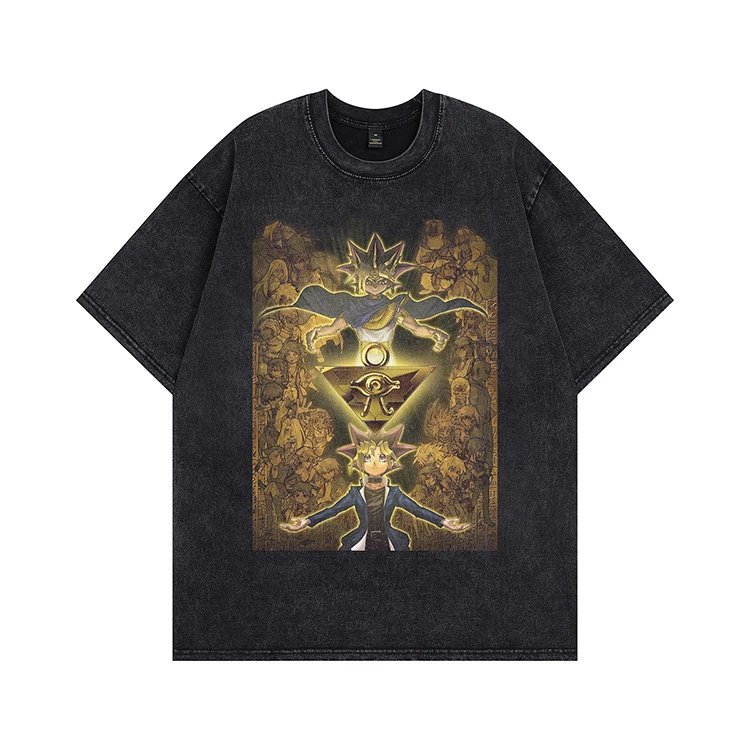Design Yu-Gi-Oh! Millennium Puzzle Graphic Oversized T-Shirt Black