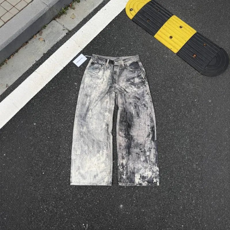 Acne Studios Jeans Wide-leg marbled-wash image 3