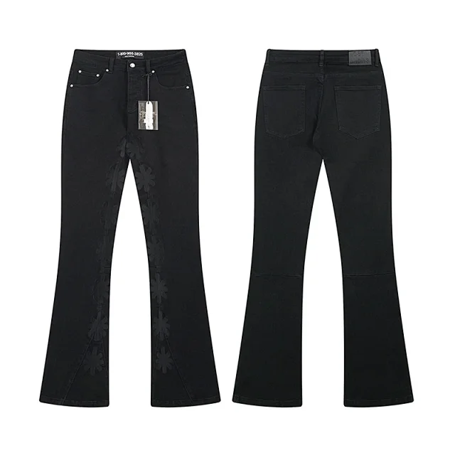 Unbranded Jeans Flared with floral appliqué product detail image 4