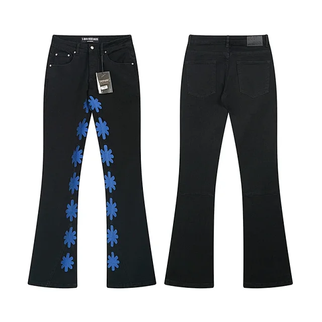 Unbranded Jeans Flared with floral appliqué product detail image 6