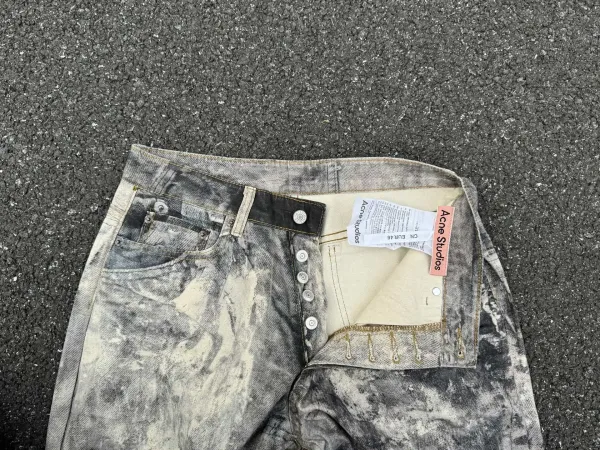 Acne Studios Distressed Washed Denim Jeans Gray - 12