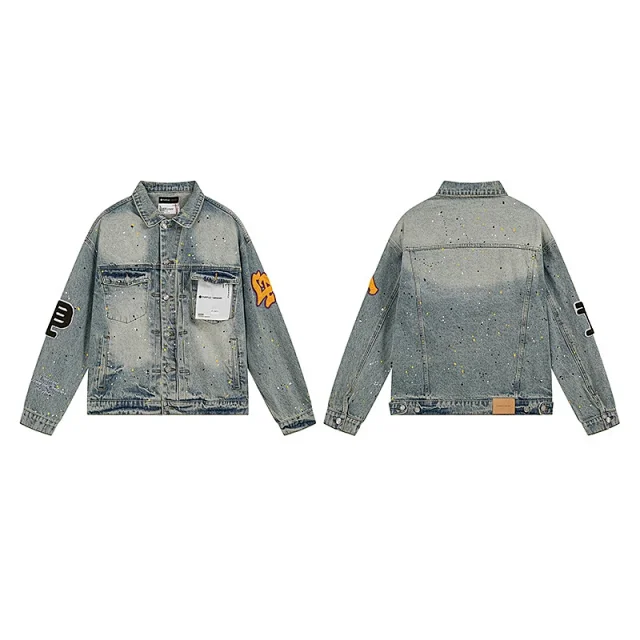 Purple Brand Jackets Washed graphic denim product detail image 5