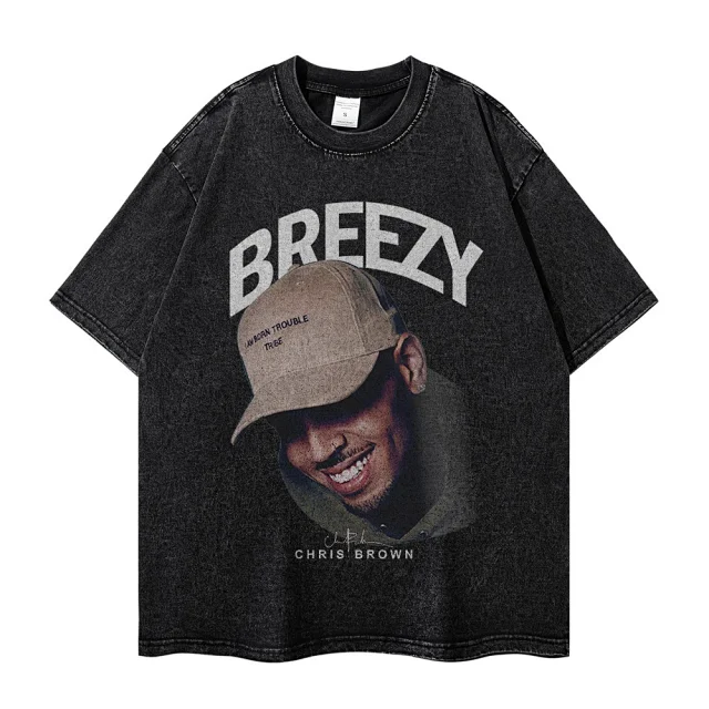 Unbranded T-Shirts Washed graphic print oversized T-shirt product detail image 5